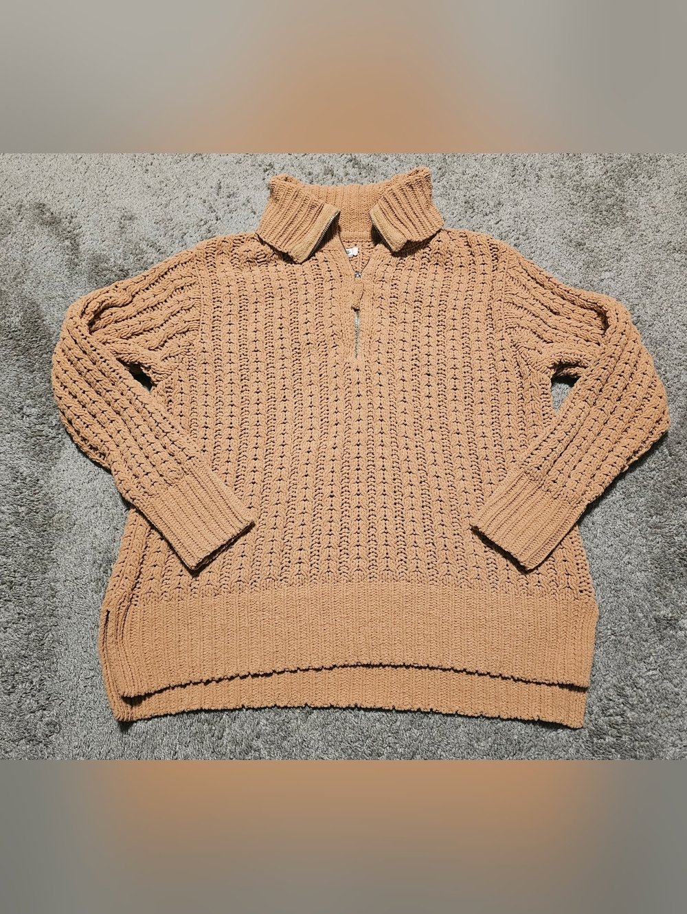 Aerie Cable Car Quarter Zip Sweater Size S